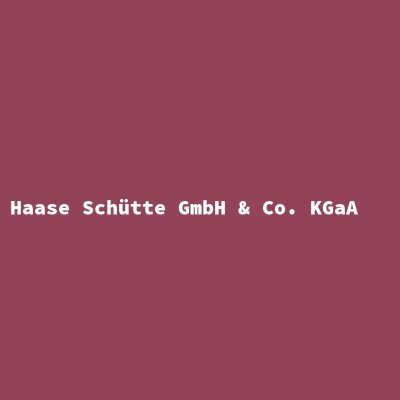 Hersteller: Haase Schütte GmbH &amp; Co. KGaA
