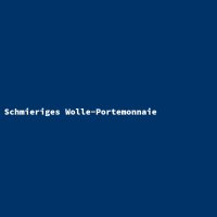 Schmieriges Wolle-Portemonnaie