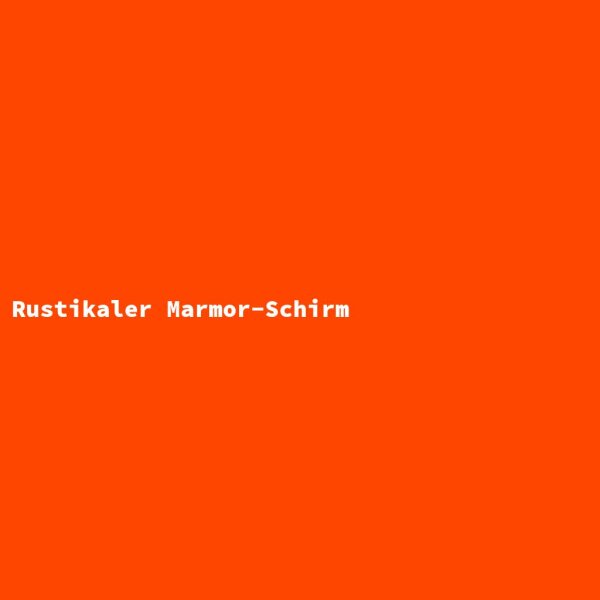 Rustikaler Marmor-Schirm