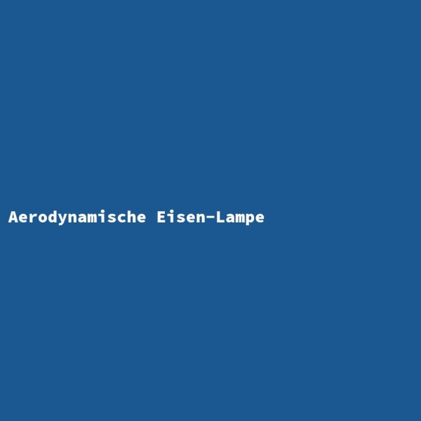 Aerodynamic Iron Lamp