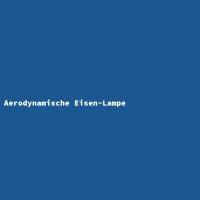 Aerodynamic Iron Lamp
