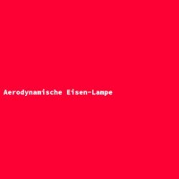 Aerodynamic Iron Lamp